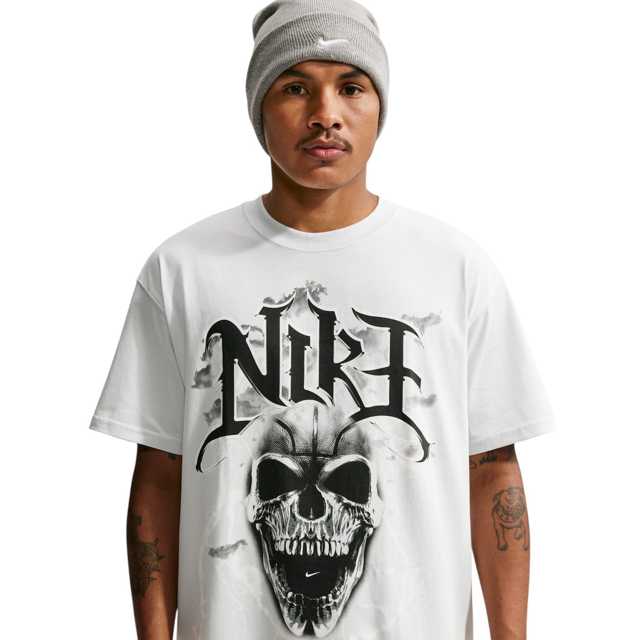 Nike Men's Summit Skull Basketball T-Shirt - WHITE